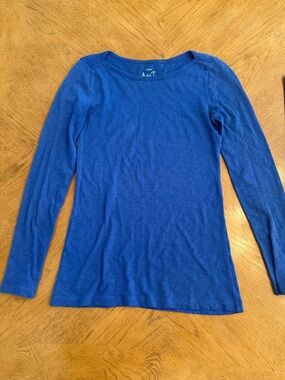 J. Crew Artist T Crewneck Tee - Shirt long sleeve Blue XXS